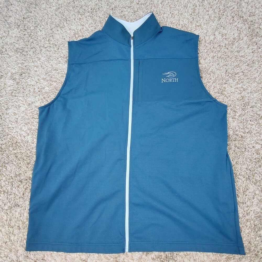Footjoy Golf Vest Mens XL Dark Teal Full Zip Up Performance